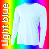 LONG SLEEVE  Colored cotton feel Unisex Basic (light weight) Sublimation T-shirt