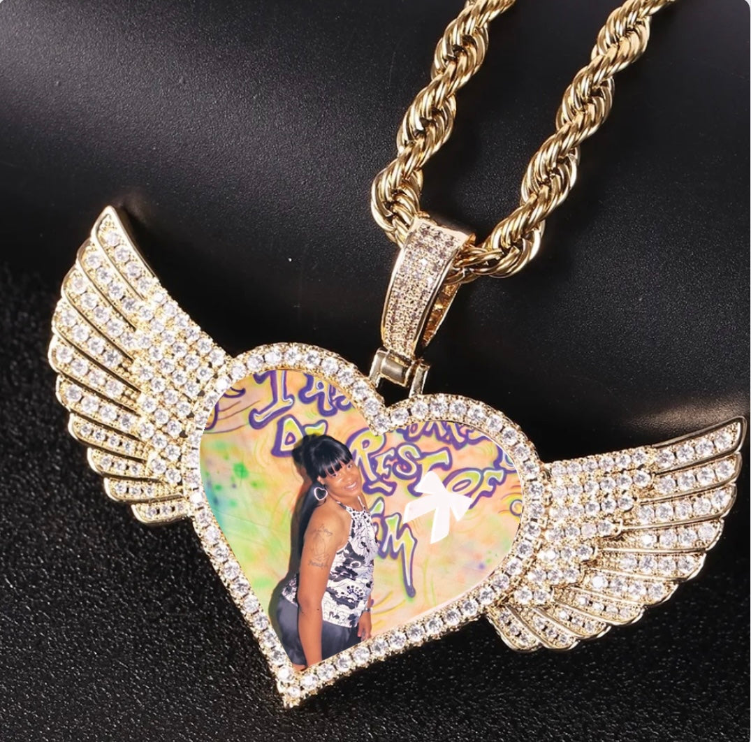 New!! Favor Sublimation Necklace Blank With Chain Open Close Photo