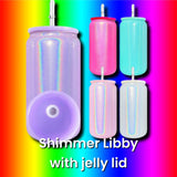 16oz Sublimation soda  Libby glass jar w/ jelly lid