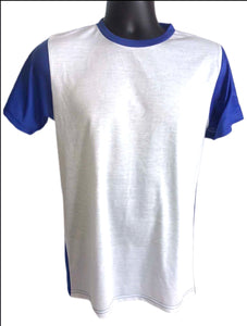 Unisex kids Royal blue contrast Sublimation t shirt