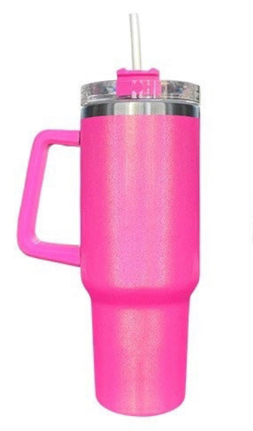 Sublimation 40 oz glitter/ holographic /shimmer Tumbler with Handle multiple variants We Sub’N