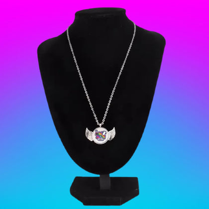Sublimation Angel wing necklace (small DIME SIZE)