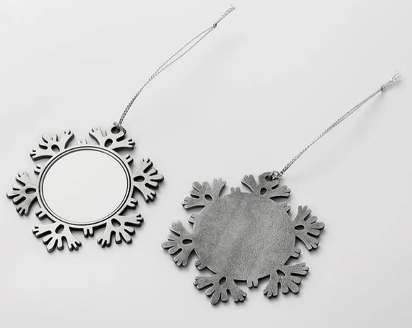 Sublimation Blank Metal Snowflake Ornaments