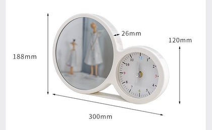 Sublimation ROUND CLOCK Magic Mirror with LED Light(silver blank disk)