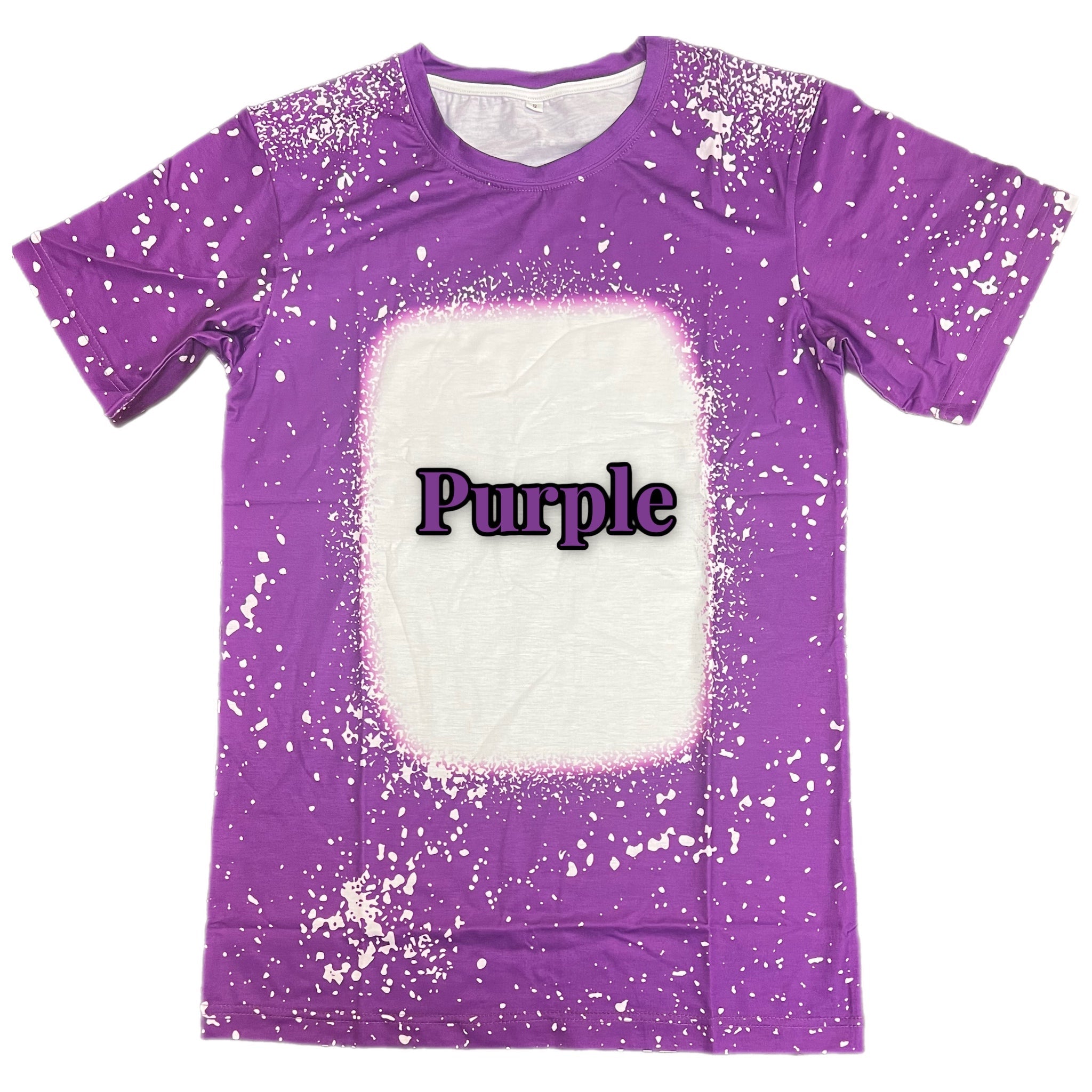 Purple Sublimation Faux bleach splatter shirt