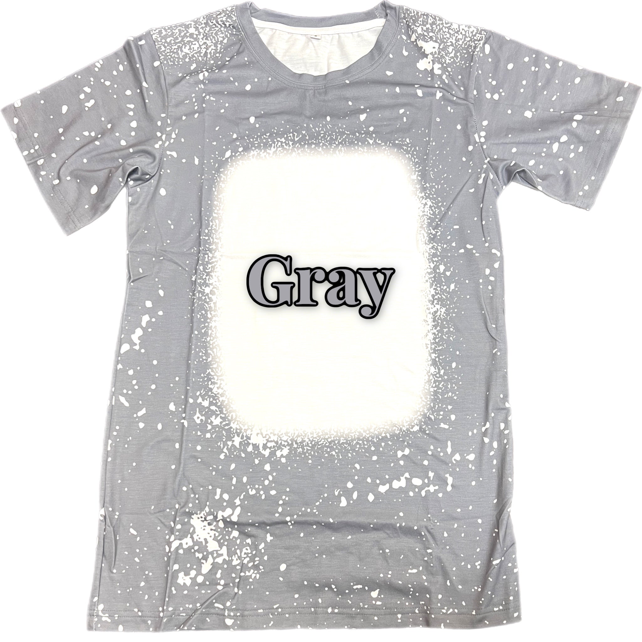 Gray Sublimation Faux bleach splatter shirt