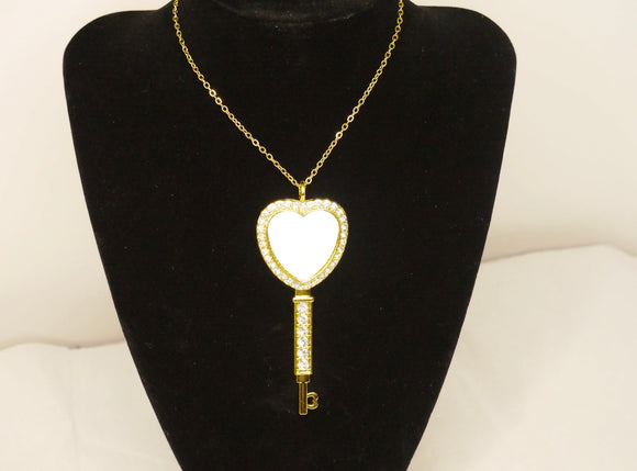 Sublimation Key to my heart Necklace
