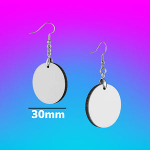 Sublimation blank Small CIRCLE  mdf earring