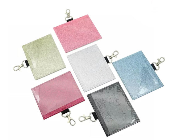 Sublimation  Card holder Protector 4x3, Leather Clear Sleeve