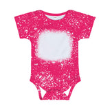 Sublimation faux bleach Infant all into one Snap shirt