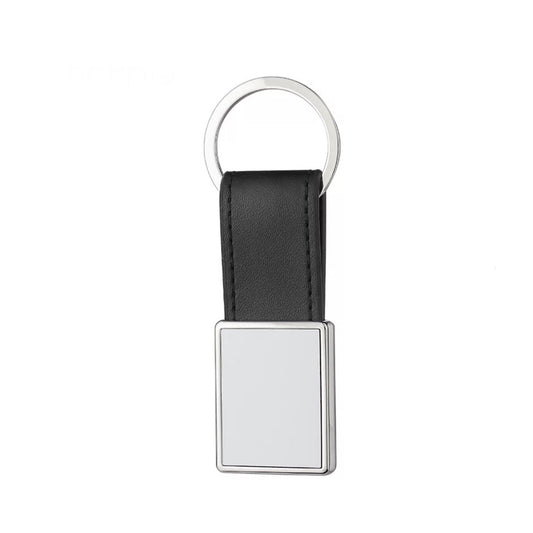 Sublimation Leather Metal Rectangle Shape Keychain We Sub’N