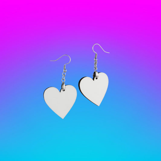 Sublimation HEART blank mdf earring We Sub’N