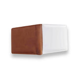 BROWN glossy Sublimation Men’s Leather Photo Wallet