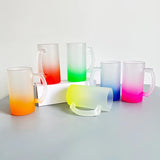 Sublimation frosted colored beer mug