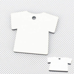 T Shirt sublimation mdf keychain blank double sided