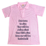 PINK Sublimation polo shirt (collar shirt) NOT TRUE TO SIZE