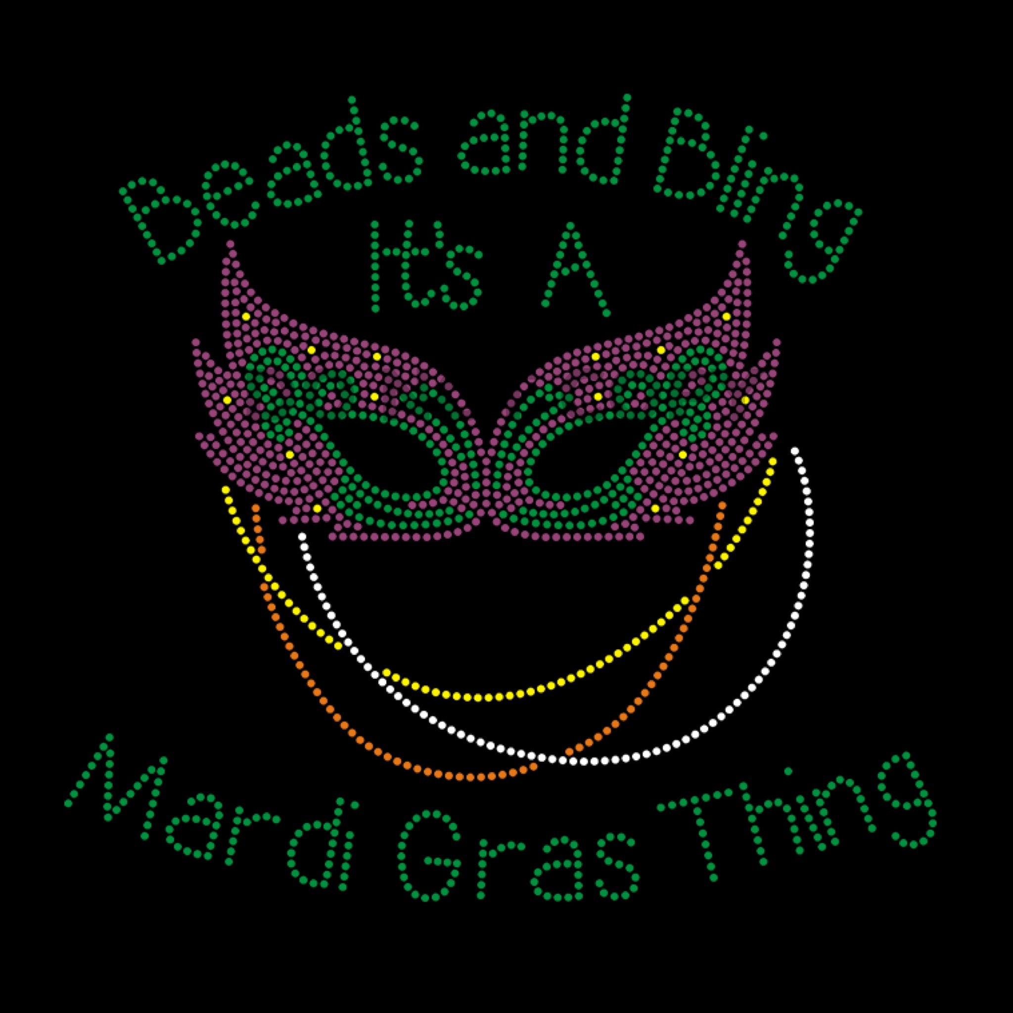 RHINESTONE Mardi Gras beads and bling # 72