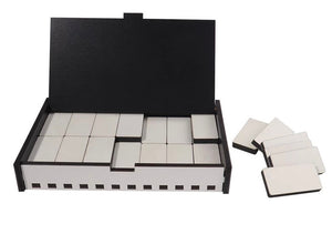 Sublimation THICK MDF Domino set of 28 with case