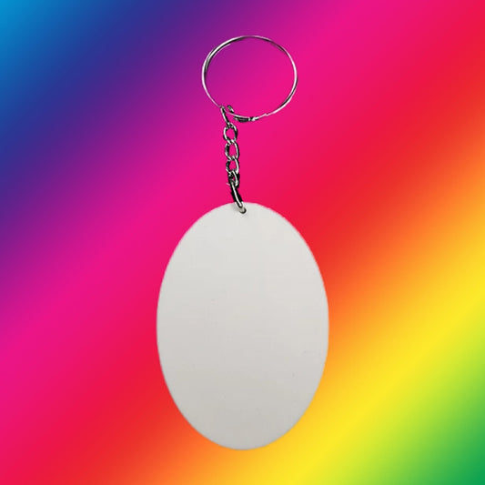 Sublimation POLYMER OVAL Keychain We Sub’N