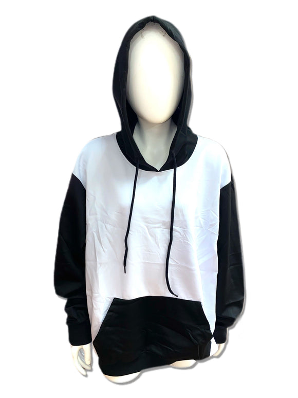 We Sub’N ™️ Black Contrast Sublimation Hoodie adult (3d print SUGGESTED, black bleeds onto white)