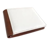 BROWN glossy Sublimation Men’s Leather Photo Wallet