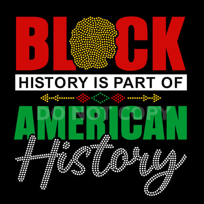 RHINESTONE  BLK American history #106