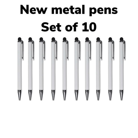 NEW METAL (Sublimation / laser clip) ink pen blank with shrink wrap