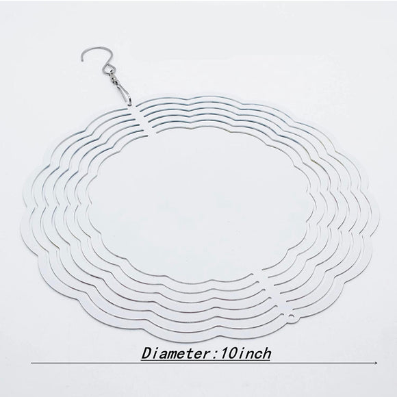 2 Pcs Sublimation Wind Spinner Blank 6inch Aluminum Hanging Wind Spinner▷