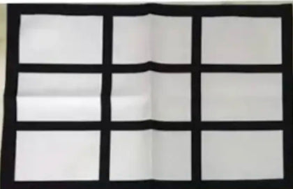 9 Panel Sublimation table Place mat Size: 30x40cm