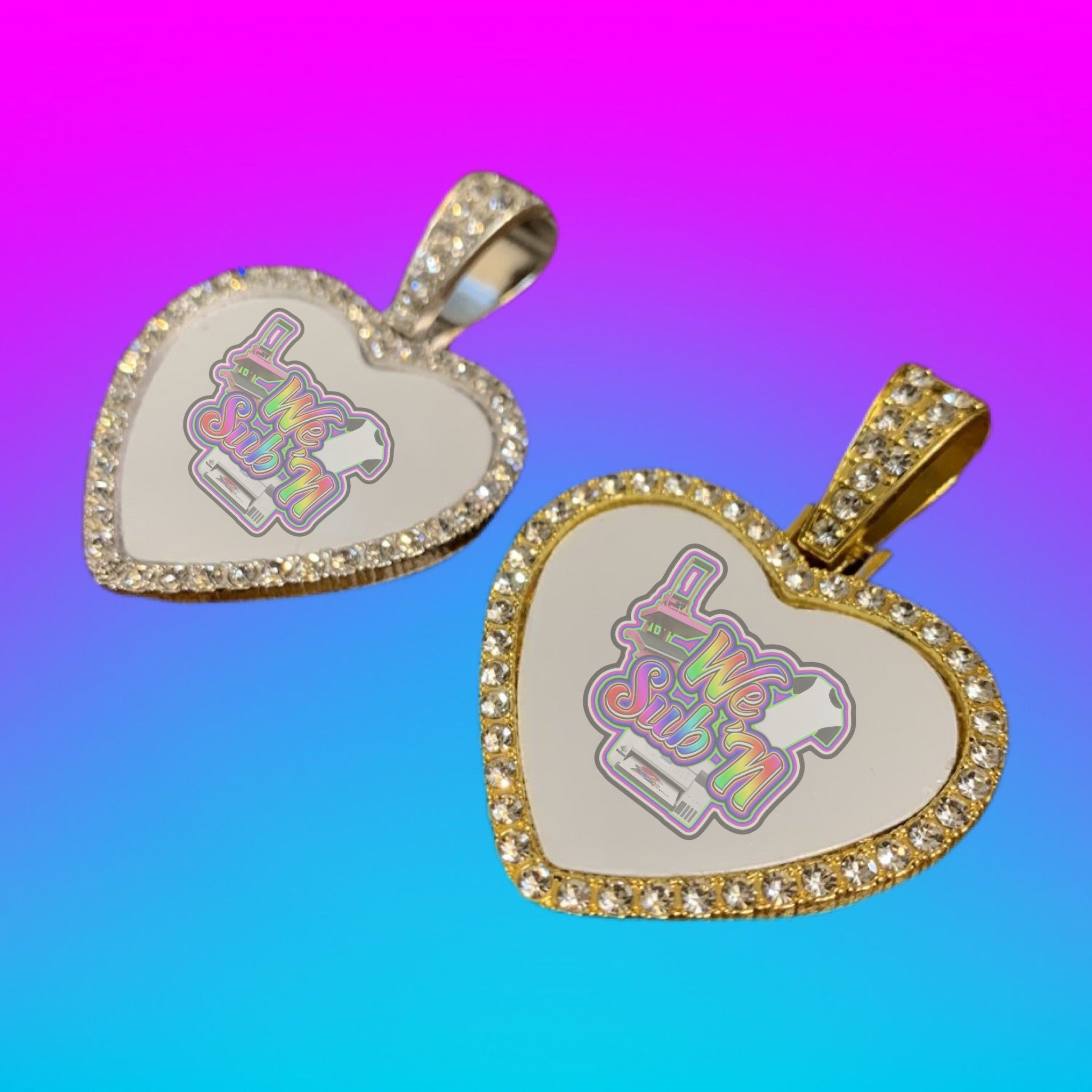 New Ins Style Heart Sublimation Bracelet Jewelry Blanks with Circle Charm -  China Sublimation Necklace Charms and Sublimation Blanks price