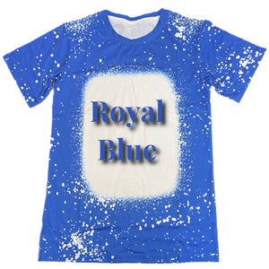 ROYAL BLUE Sublimation Faux bleach splatter shirt