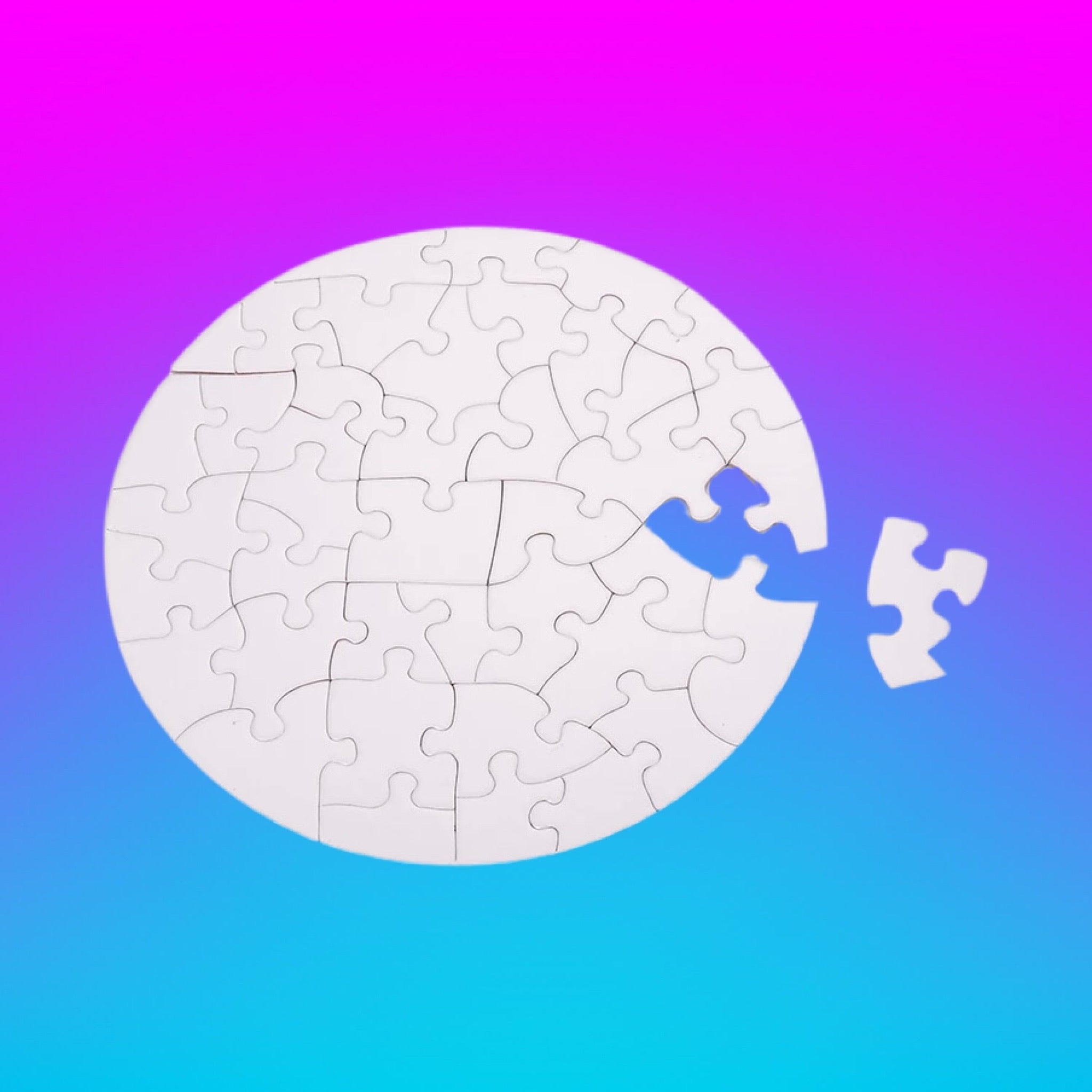 Sublimation blank circle jigsaw puzzle