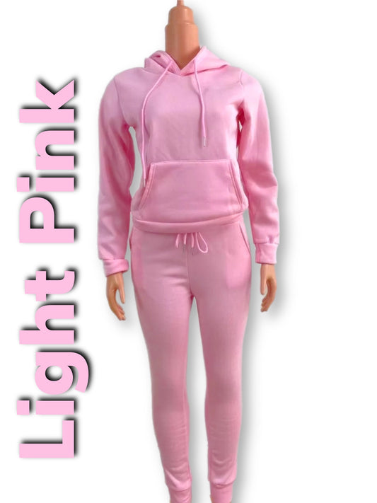 Ladies (slim fit) thick fleece jogger set 65cotton/35polyester SIZE UP! We Sub’N