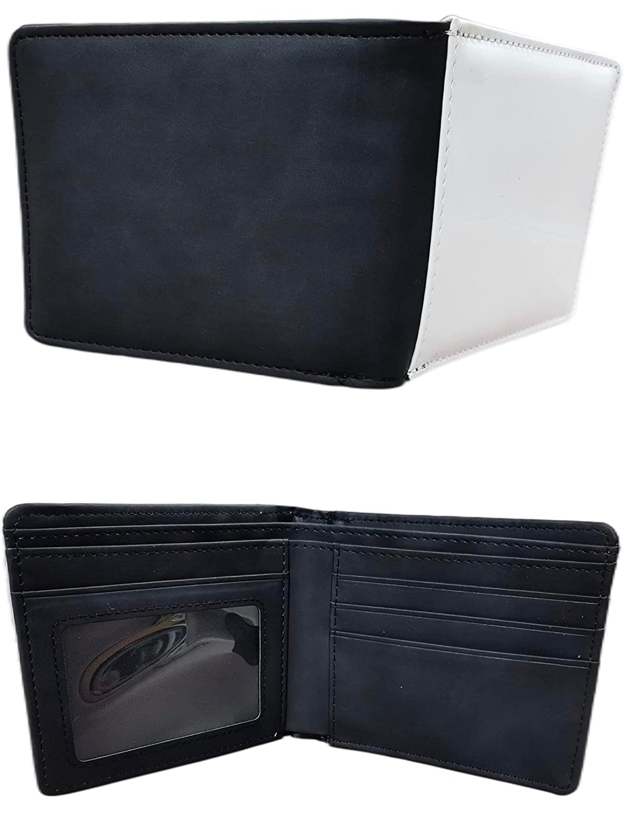 BLACK glossy Sublimation Men’s Leather Photo Wallet We Sub’N