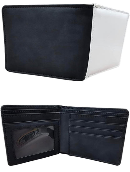 BLACK glossy Sublimation Men’s Leather Photo Wallet We Sub’N