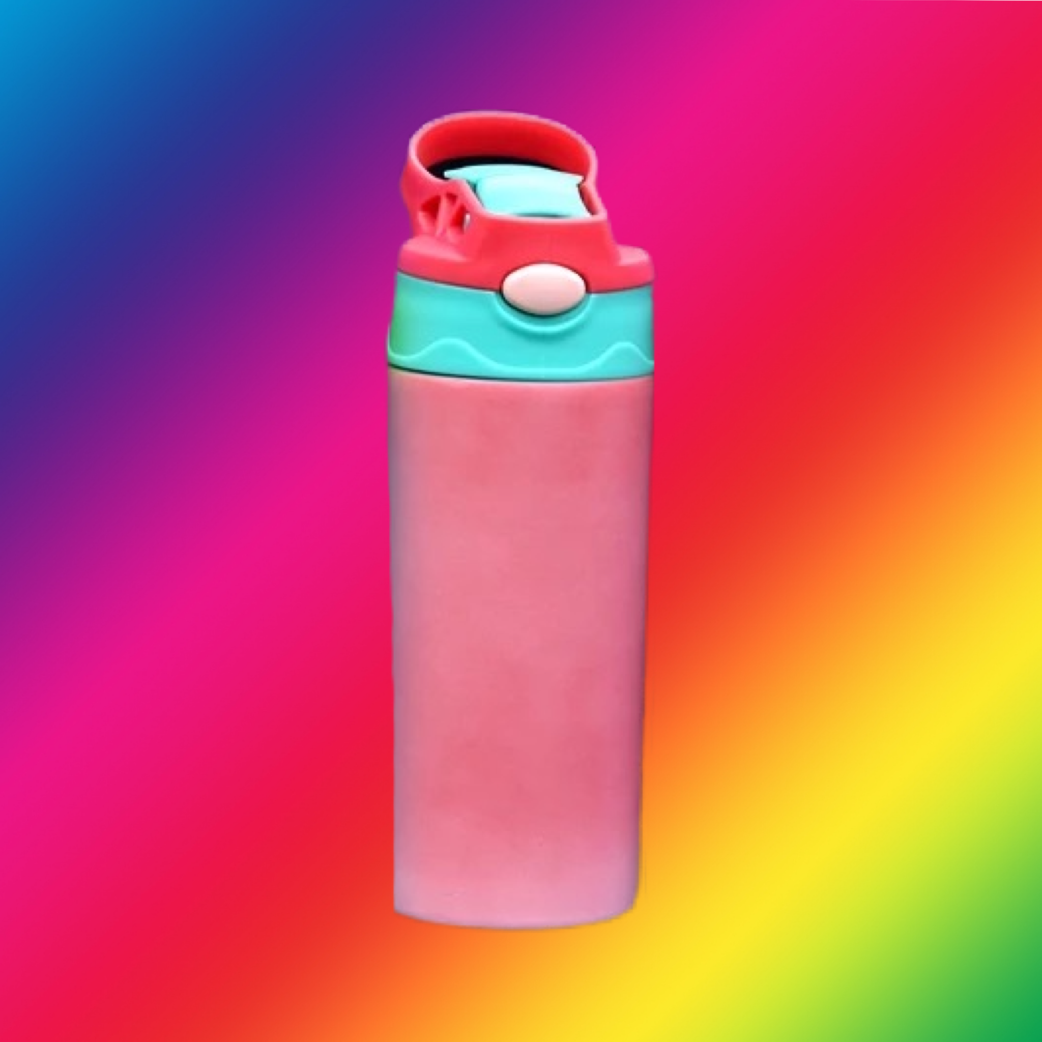 12OZ/ 350ML Sublimation UV Color Changing And Glow In The Dark Straight Kid Water Bottles Tumbler With 2 Function