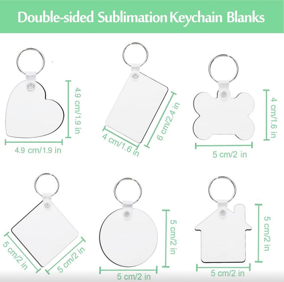 Shaped Sublimation Key Ring