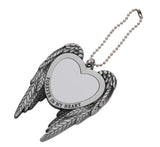 Sublimation metal heart wing ornament