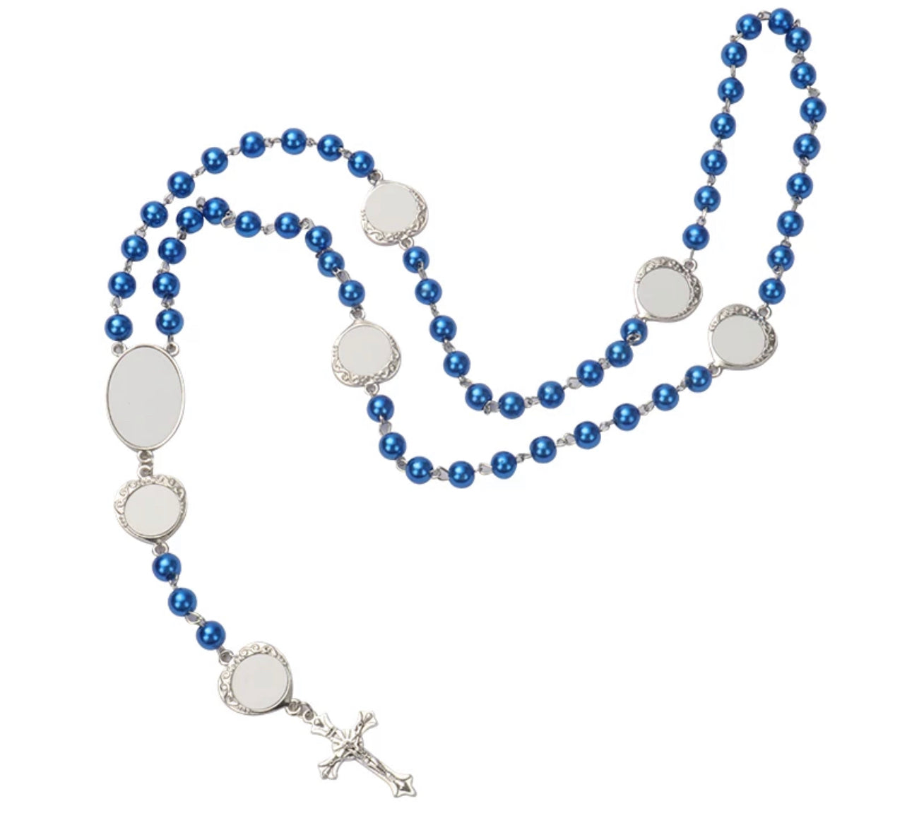 BLUE  SUBLIMATION ROSARY (7 blanks) We Sub’N