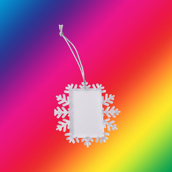 Sublimation Double Sided  SMALL SNOW FLAKE Clear Plastic Christmas Ornaments