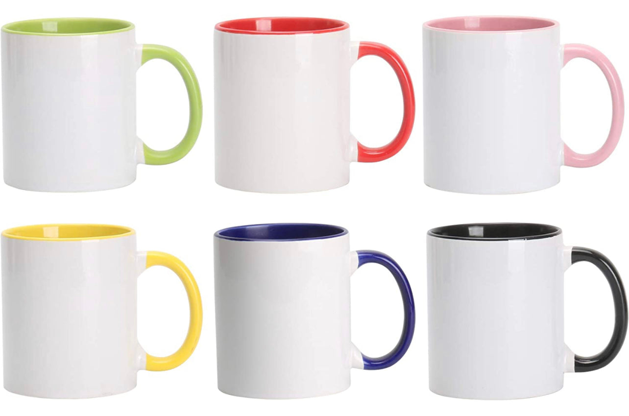 Sublimation 11 oz ceramic two tone color contrast coffee mug – We Sub'N