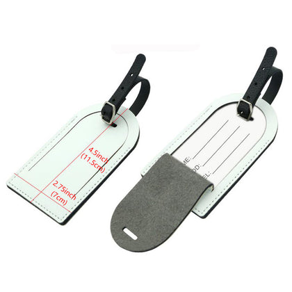 Two Sides Sublimation Blank Luggage Tag Leather