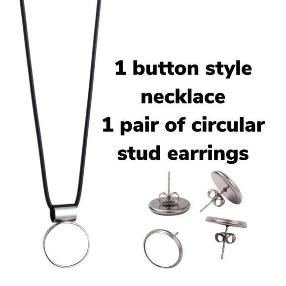 Sublimation Circular stud jewelry set