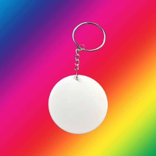 Sublimation POLYMER small circle Keychain We Sub’N