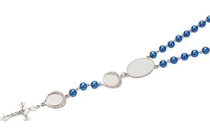 BLUE  SUBLIMATION ROSARY (7 blanks) We Sub’N