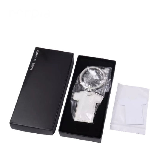 Sublimation / laser engravable Metal t-shirt keychain with box We Sub’N