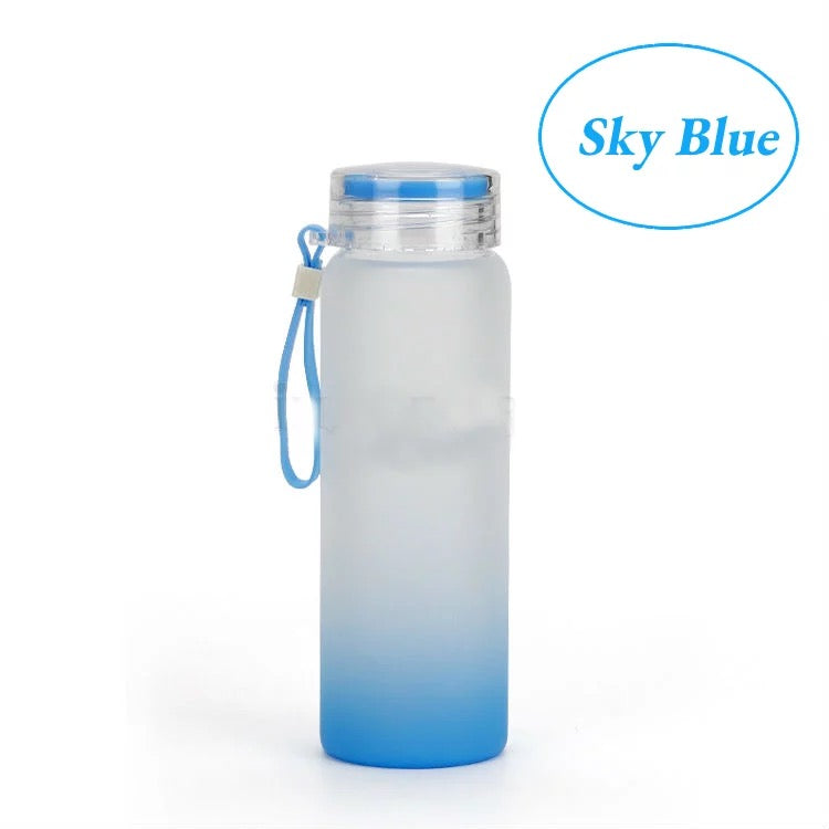 Blue Glass Water Bottles