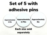 Sublimation mdf badge button (5) CIRCLE with pin