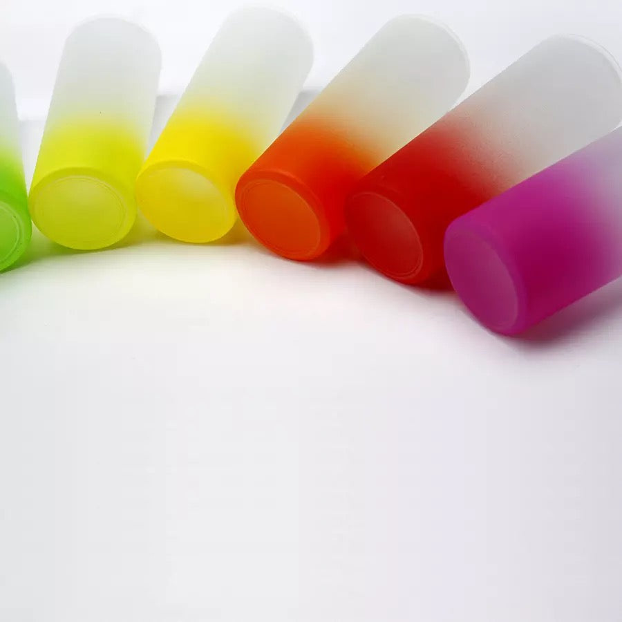 Sublimation 3oz ombré FROSTED shot glass We Sub’N