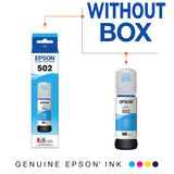 EPSON T502 EcoTank Ink Ultra-high Capacity Bottle Cyan (T502220-S) for select Epson EcoTank Printers